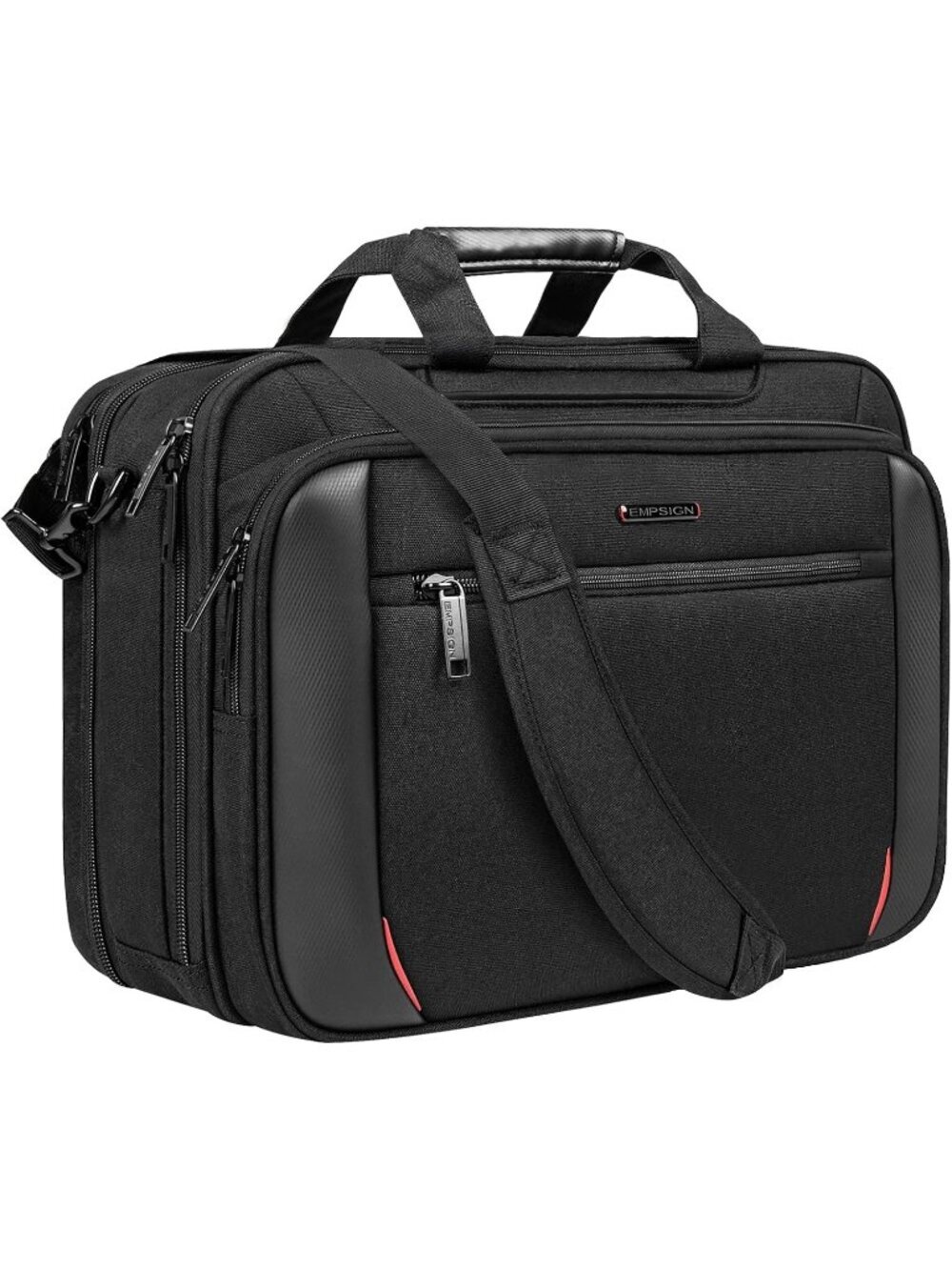 Men's 17.3 Inch Bag Expandable Messenger Bag Water Repellent Adjustable Strap
